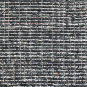 Chandra Rugs Easton 55% Leather + 35% Foil + 10% Cotton Hand-Woven Contemporary Reversible Rug Blue/Grey 7'9 x 10'6