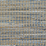 Chandra Rugs Easton 60% Cotton + 40% Jute Hand-Woven Contemporary Reversible Rug Blue/Tan/Grey 7'9 x 10'6