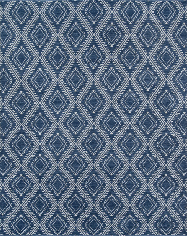 Momeni Erin Gates Easton EAS-1 Hand Woven Contemporary Geometric Indoor/Outdoor Area Rug Navy 8'6" x 11'6" EASTOEAS-1NVY86B6