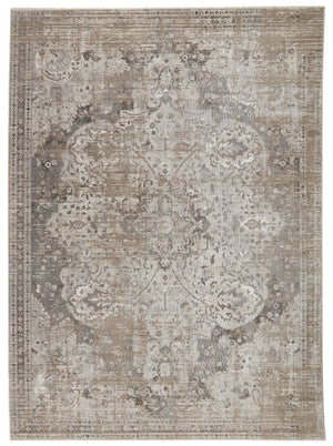 Jaipur Living En Blanc Collection EBC04 Ginevra 60% Shrink Polyester 40% Viscose Machine Made Transitional Medallion Rug RUG148926