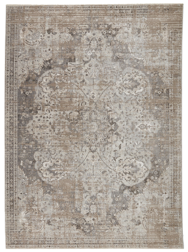 Jaipur Living En Blanc Collection EBC04 Ginevra 60% Shrink Polyester 40% Viscose Machine Made Transitional Medallion Rug RUG148926