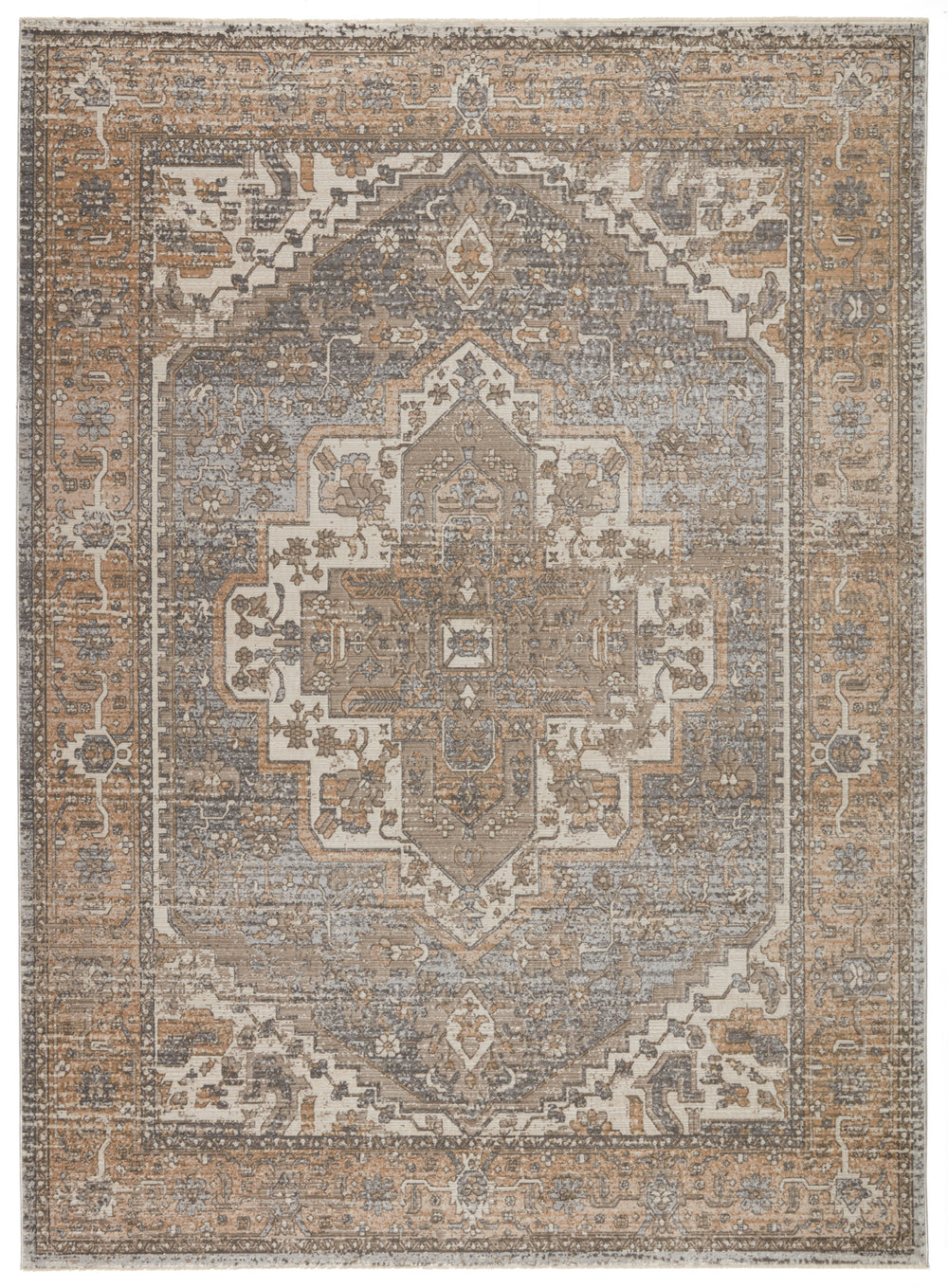 Jaipur Living En Blanc Collection EBC05 Venn 55% Viscose 45% Shrink Polyester Machine Made Updated Traditional Medallion Rug RUG148920