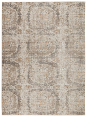 Jaipur Living En Blanc Collection EBC06 Airi 80% Shrink Polyester 20% Viscose Machine Made Global Medallion Rug RUG148932