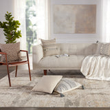 Jaipur Living En Blanc Collection EBC06 Airi 80% Shrink Polyester 20% Viscose Machine Made Global Medallion Rug RUG148932