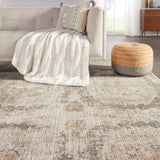 Jaipur Living En Blanc Collection EBC06 Airi 80% Shrink Polyester 20% Viscose Machine Made Global Medallion Rug RUG148932