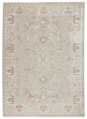 Jaipur Living En Blanc Collection EBC09 Dhaval 54% Shrink Polyester 46% Viscose Machine Made Transitional Oriental Rug RUG148914