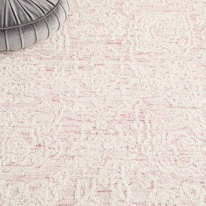 Safavieh Ebony 102 Antique Hand Tufted Rug Pink / Ivory EBN102U-8