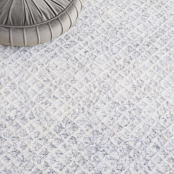 Safavieh Ebony 103 Geometric Hand Tufted Rug Grey / Ivory EBN103F-8