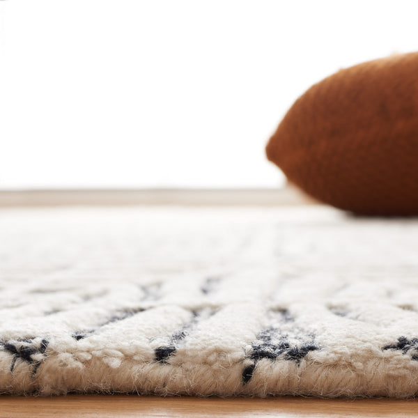 Safavieh Ebony 110 Antique Hand Tufted Rug Black / Ivory EBN110Z-8