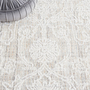 Safavieh Ebony 111 Antique Hand Tufted Rug Grey / Ivory EBN111F-8