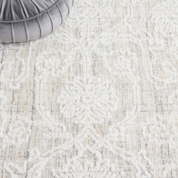 Safavieh Ebony 111 Antique Hand Tufted Rug Grey / Ivory EBN111F-8