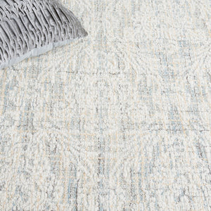 Safavieh Ebony 112 Antique Hand Tufted Rug Light Blue / Ivory EBN112L-8