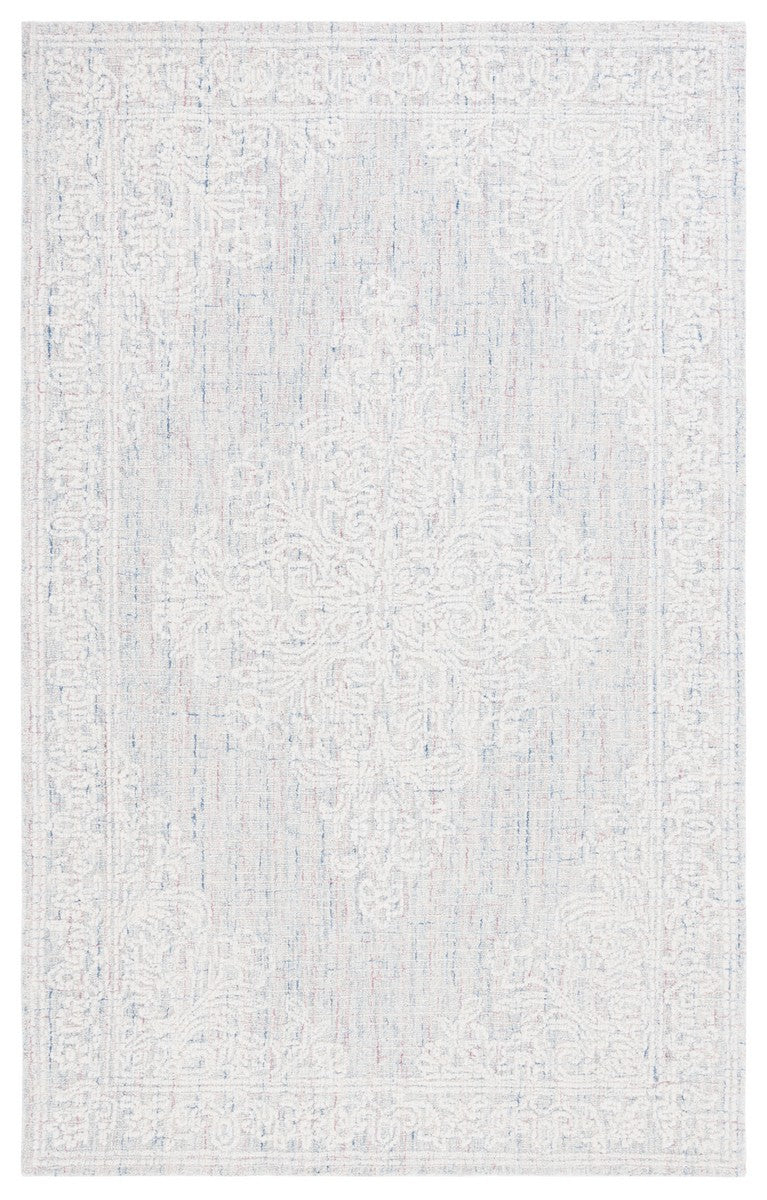 Safavieh Ebony 113 Antique Hand Tufted Rug Light Grey / Ivory EBN113F-8