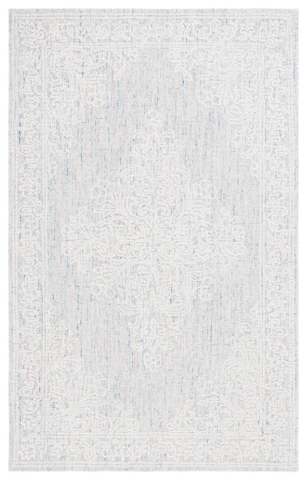 Safavieh Ebony 113 Antique Hand Tufted Rug Light Grey / Ivory EBN113F-8