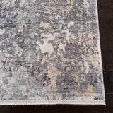 Eclipse 100 Eclipse 128 Contemporary Power Loomed 80% Viscose & 20% Acrylic Rug in Grey, Beige 9ft x 13ft