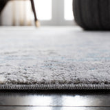 Eclipse 100 Eclipse 128 Contemporary Power Loomed 80% Viscose & 20% Acrylic Rug Grey / Blue