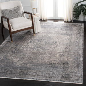 Eclipse 100 Eclipse 134 Transitional Power Loomed 80% Viscose & 20% Acrylic Rug Ivory / Charcoal