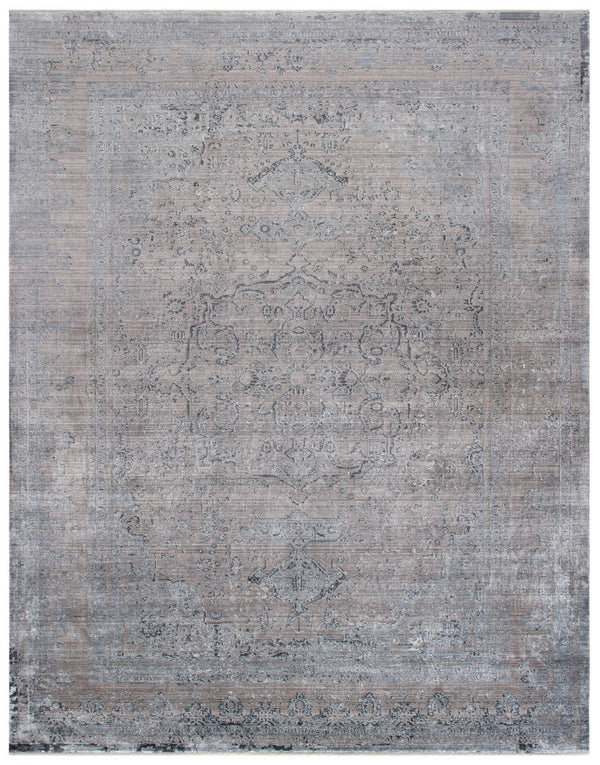 Eclipse 100 Eclipse 134 Transitional Power Loomed 80% Viscose & 20% Acrylic Rug Beige / Grey