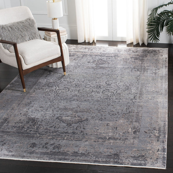 Eclipse 100 Eclipse 134 Transitional Power Loomed 80% Viscose & 20% Acrylic Rug Grey / Charcoal