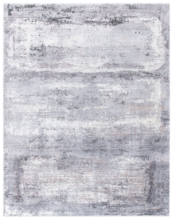 Eclipse 100 Eclipse 155 Contemporary Power Loomed 80% Viscose & 20% Acrylic Rug in Charcoal, Grey 9ft x 13ft