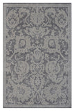 Chandra Rugs Eden 80% Wool + 20% Cotton Hand-Knotted Traditional Rug Grey/Black 7'9 x 10'6