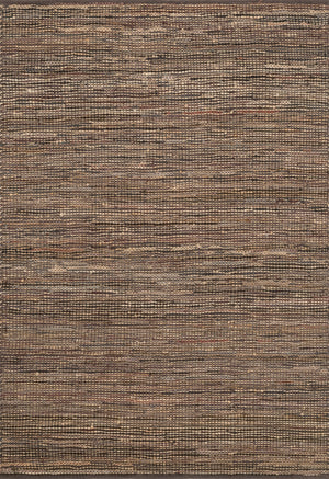 Loloi Edge ED-01 Non Textile Part: Genuine Leather Textile Part: 83% Jute, 11% Cotton, 6% Other Fiber Hand Woven Transitional Rug EDEGED-01BR0093D0