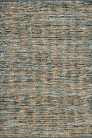 Loloi Edge ED-01 Non Textile Part: Genuine Leather Textile Part: 83% Jute, 11% Cotton, 6% Other Fiber Hand Woven Transitional Rug EDEGED-01GY0093D0