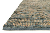 Loloi Edge ED-01 Non Textile Part: Genuine Leather Textile Part: 83% Jute, 11% Cotton, 6% Other Fiber Hand Woven Transitional Rug EDEGED-01GY0093D0