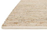 Loloi Edge ED-01 Non Textile Part: Genuine Leather Textile Part: 83% Jute, 11% Cotton, 6% Other Fiber Hand Woven Transitional Rug EDEGED-01IV0093D0