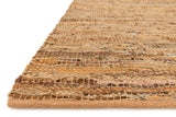 Loloi Edge ED-01 Non Textile Part: Genuine Leather Textile Part: 83% Jute, 11% Cotton, 6% Other Fiber Hand Woven Transitional Rug EDEGED-01TN0093D0