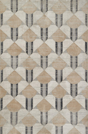 Momeni Edition EDI-1 Machine Made Contemporary Geometric Indoor Area Rug Charcoal 8'11" x 12'6" EDITIEDI-1CHR8BC6