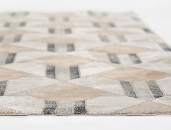 Momeni Edition EDI-1 Machine Made Contemporary Geometric Indoor Area Rug Charcoal 8'11" x 12'6" EDITIEDI-1CHR8BC6