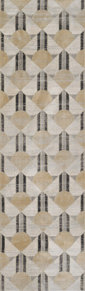 Momeni Edition EDI-1 Machine Made Contemporary Geometric Indoor Area Rug Charcoal 8'11" x 12'6" EDITIEDI-1CHR8BC6