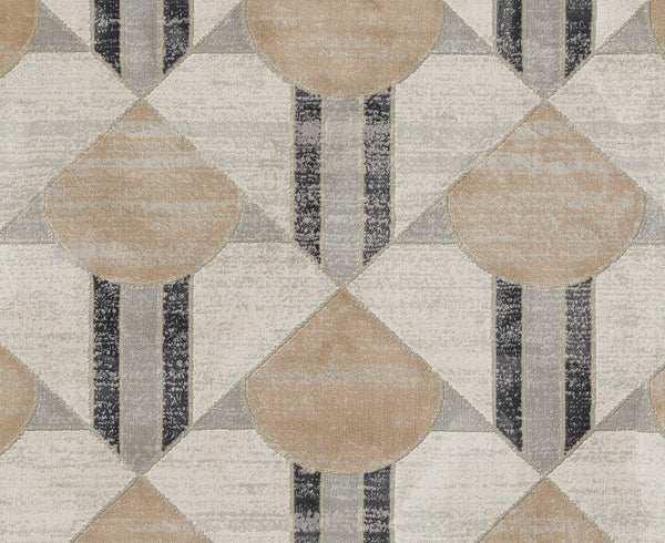 Momeni Edition EDI-1 Machine Made Contemporary Geometric Indoor Area Rug Charcoal 8'11" x 12'6" EDITIEDI-1CHR8BC6