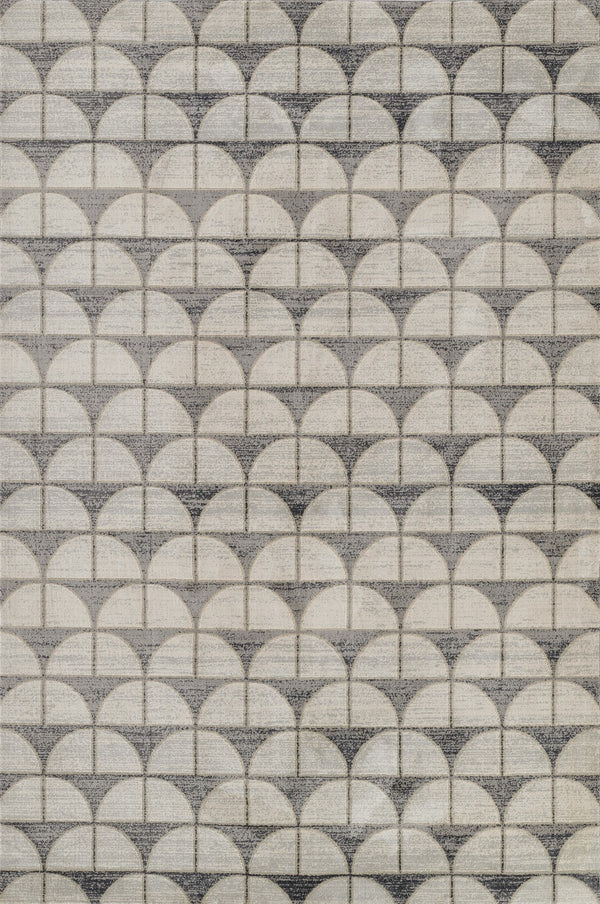 Momeni Edition EDI-2 Machine Made Contemporary Geometric Indoor Area Rug Charcoal 8'11" x 12'6" EDITIEDI-2CHR8BC6