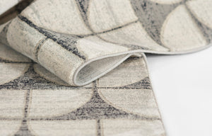 Momeni Edition EDI-2 Machine Made Contemporary Geometric Indoor Area Rug Charcoal 8'11" x 12'6" EDITIEDI-2CHR8BC6