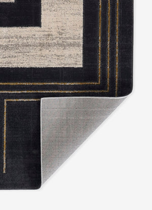 Momeni Edition EDI-3 Machine Made Contemporary Geometric Indoor Area Rug Charcoal 8'11" x 12'6" EDITIEDI-3CHR8BC6