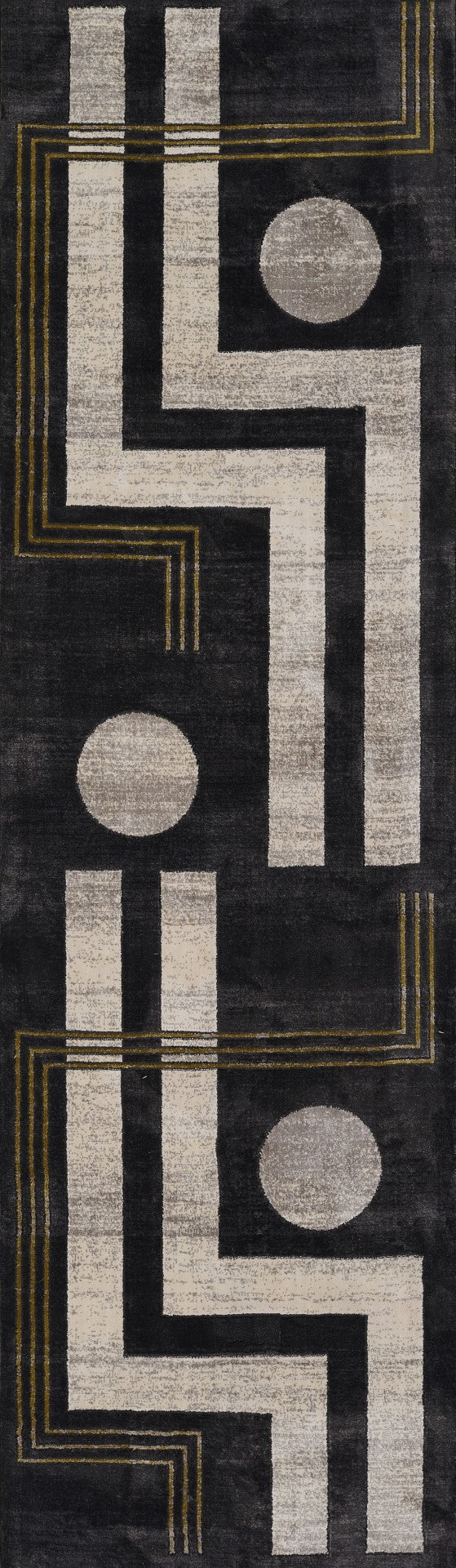 Momeni Edition EDI-3 Machine Made Contemporary Geometric Indoor Area Rug Charcoal 8'11" x 12'6" EDITIEDI-3CHR8BC6