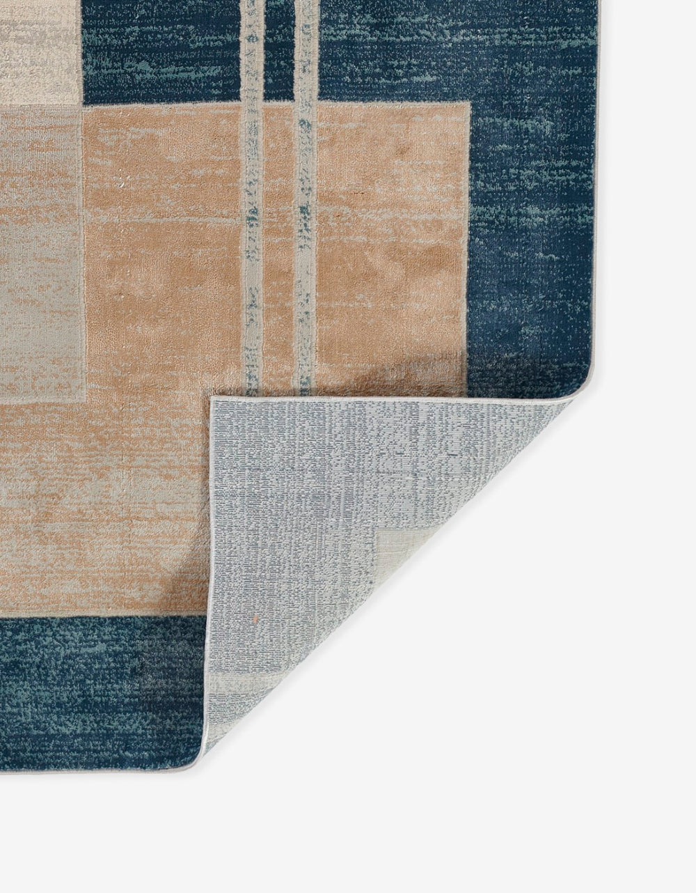 Momeni Edition EDI-4 Machine Made Contemporary Geometric Indoor Area Rug Blue 8'11" x 12'6" EDITIEDI-4BLU8BC6