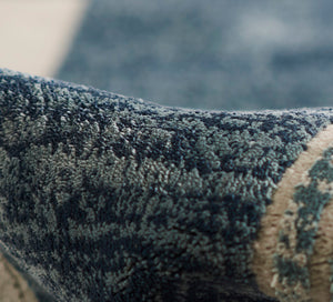 Momeni Edition EDI-4 Machine Made Contemporary Geometric Indoor Area Rug Blue 8'11" x 12'6" EDITIEDI-4BLU8BC6