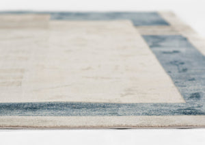 Momeni Edition EDI-4 Machine Made Contemporary Geometric Indoor Area Rug Blue 8'11" x 12'6" EDITIEDI-4BLU8BC6