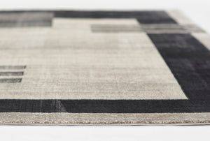 Momeni Edition EDI-4 Machine Made Contemporary Geometric Indoor Area Rug Charcoal 8'11" x 12'6" EDITIEDI-4CHR8BC6