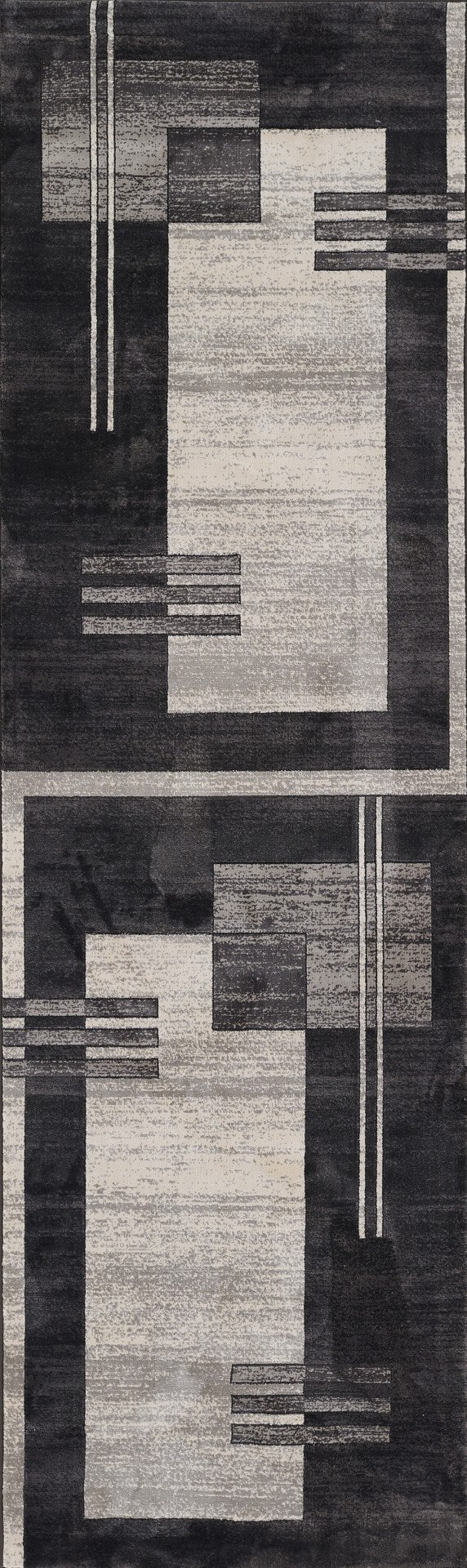 Momeni Edition EDI-4 Machine Made Contemporary Geometric Indoor Area Rug Charcoal 8'11" x 12'6" EDITIEDI-4CHR8BC6