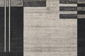 Momeni Edition EDI-4 Machine Made Contemporary Geometric Indoor Area Rug Charcoal 8'11" x 12'6" EDITIEDI-4CHR8BC6