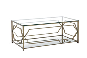 Shatana Home Edward Rectangular Coffee Table Brass