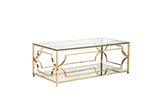 Shatana Home Edward Rectangular Coffee Table High Polish Gold