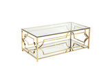 Shatana Home Edward Rectangular Coffee Table High Polish Gold