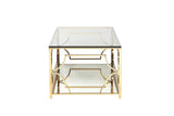 Shatana Home Edward Rectangular Coffee Table High Polish Gold