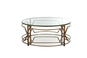 Shatana Home Edward Round Coffee Table Brass