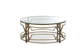 Shatana Home Edward Round Coffee Table Brass